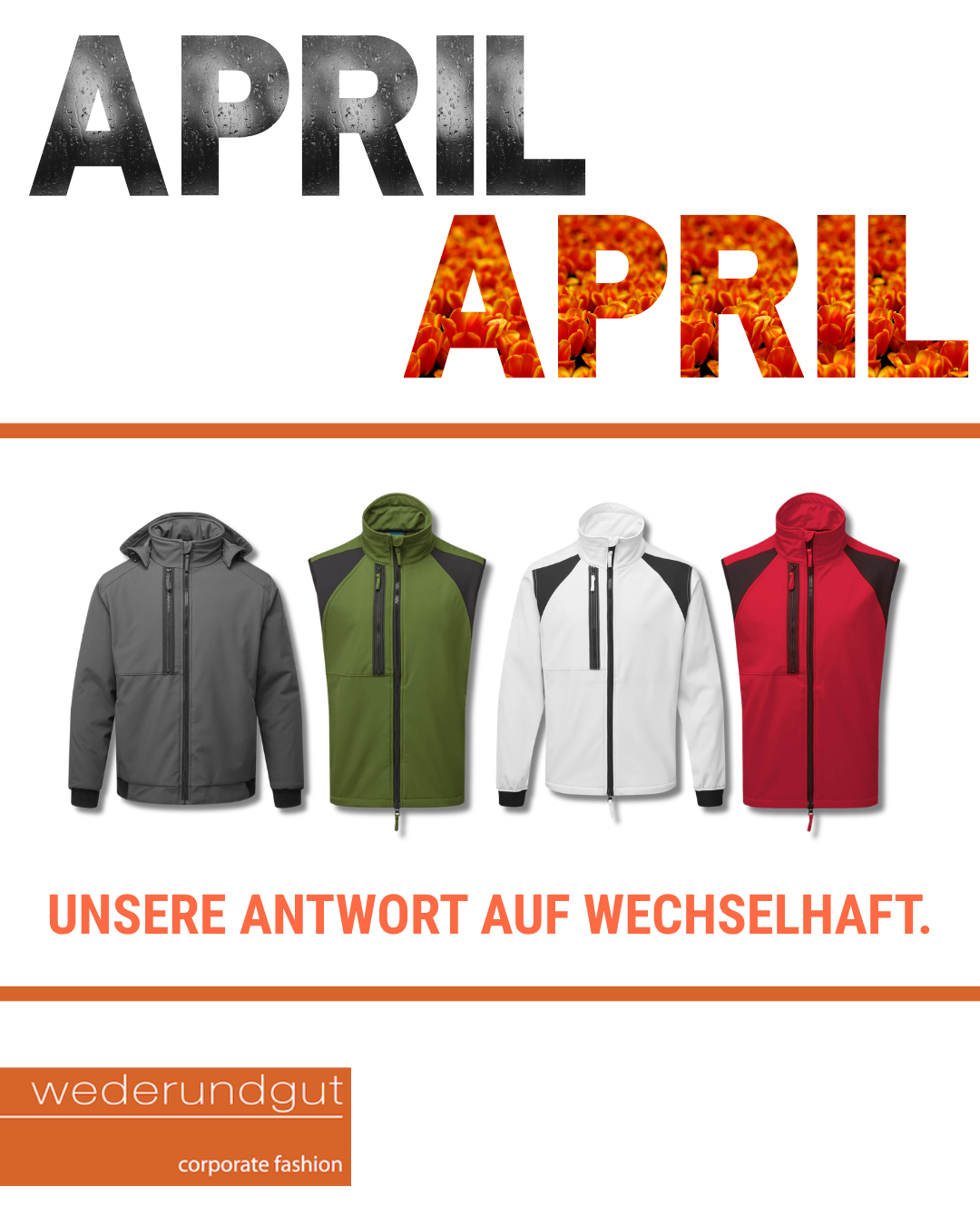 Aprilwetter Kleidung für wechselhaftes Wetter